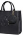 AMICA Marisol Embossed Structured Top-Handle Handbag in Vintage Finish with a Detachable Shoulder Strap and Coin Pouch in Black