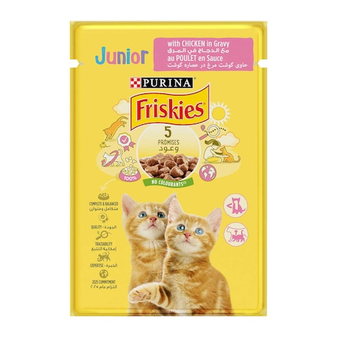 Purina Friskies Junior Cat Food With Chicken In Gravy - 85 gm