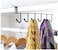 GOLDEN ROSE Kitchen Cabinet Hanger - Under Cabinet Hook Rack - Mug Hook Under Cabinet - Kitchen Mug Hooks Hanger Organizer Under Cabinet Shelf Multi-Function 6 Hook Wine Glasses Storage(black)
