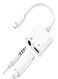 Generic - Lightning Headphone Adaptor For Apple Iphone 8/8 Plus/7/7 Plus/X/10/Ipad/Ipod White/Grey