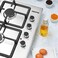 Geepas Stainless Steel Built-In Gas &amp; Electric Hot Plate Hob, GGC31034, 3 Burners &amp; 1 Hot Plate, Automatic Ignition, LPG Gas Type 2800PA, Metal Knob, Cast Iron Pan, One Size