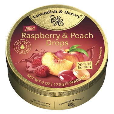 Cavendish &amp; Harvey Peach And Raspberry Flavored Drops 175g