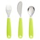 Munchkin Splash Toddler Fork Knife And Spoon Green 3 PCS