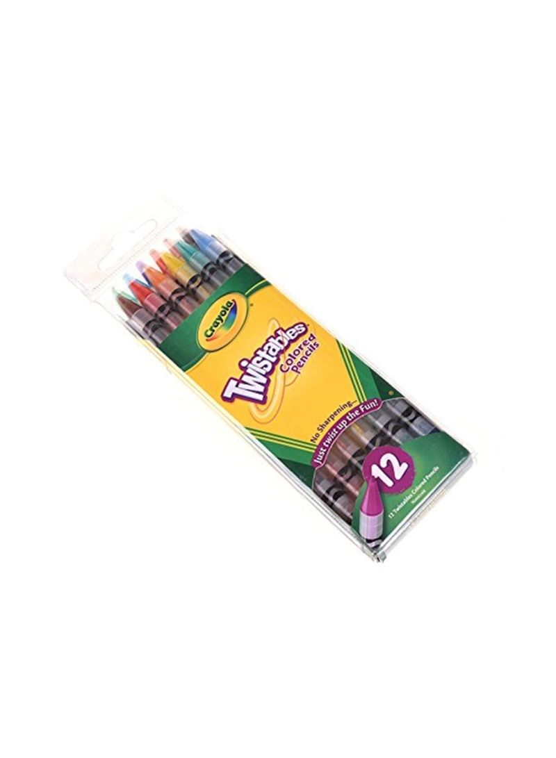 Crayola 12-Piece Twistables Colored Pencils Red/Orange/Green