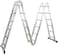 Hawk King EN131 24 Steps Multipurpose Folding Ladder (7.1m/23ft, Up to 330lbs/150Kg)