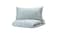 Duvet cover and 2 pillowcases, white/blue240x220/50x80 cm