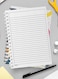 لوحة  دفتر سلك ٦٠ ورقة بغلاف من الورق المقوى بتصميم عودة الى المدارس، لتسجيل الملاحظات وتدوين التذكيرات للعمل أو الجامعة أو المدرسة
