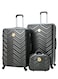 Star Line 5 Pieces Star Line Luggage Trolley Bags Set Dark Grey