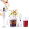 4-In-1 Electric Hand Blender Set Hand Stick Blender Mixer Includes Chopper and Smoothie Cup Stainless Steel Ice Blades(White)