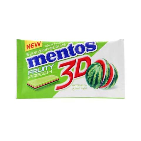 Mentos Fresh Gum Watermelon 3D - 8.5 gm