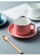 ZK Simple Style Ceramig Cup &amp; Saucer Pink