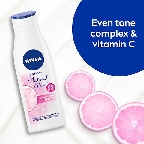 NIVEA Even Tone Body Lotion Natural Glow Complex &amp; Vitamin C UV Protection All Skin Types Jar 250ml 