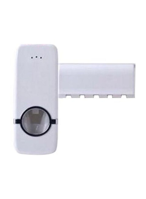 Generic Toothbrush Holder With Toothpaste Dispenser White