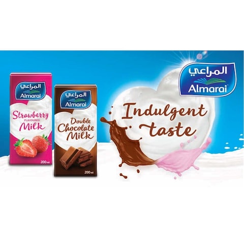 Almarai UHT Strawberry Flavoured Milk 200ml Pack of 6