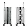 Cabinpro Lightweight Aluminum Frame Fashion Trolley Luggage Set of 3 Polycarbonate Hard Shell Suitcase with 4 Quite 360&deg; Double spinner wheels CP001 Silver