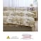 Luna Home Queen size 6 pieces, duvet cover set, golden leaf design.