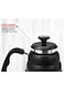 Mibru Drip V60 Pour Over Kettle With Thermometer 1200ml Stainless Steel Tea Coffee Gooseneck Thin Spout Pitcher For French Press Pot Works On Stovetop Black