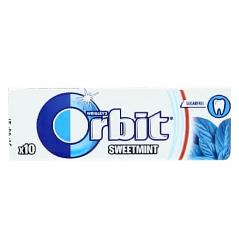 Wrigley&#39;s Orbit Sugar Free Sweetmint Chewing Gum 14g (10 Pieces)
