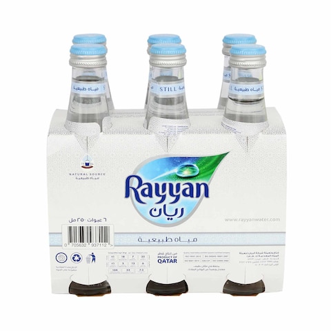 Rayyan Natural Water Glass Bottle 250ml&times;6