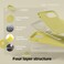 elago Liquid Silicone for iPhone 15 Plus case cover Full Body Protection, Shockproof, Slim, Anti-Scratch Soft Microfiber Lining - Yellow