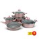 Penguen rose gold granite cooking set 9 pieces