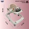 Lovely Baby Foldable Kids Walker BW10 with Adjustable Height, Musical Toys, Rotating Wheels, Comfortable &amp; Safe Activity Walker for Toddlers, Small Infant Boy Girl 6-18 months - Beige