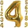 Markq 40 inch Number Balloons, Large Gold Foil Helium Balloons for Anniversary Wedding Birthday Party Decoration Supplies (Number 4)