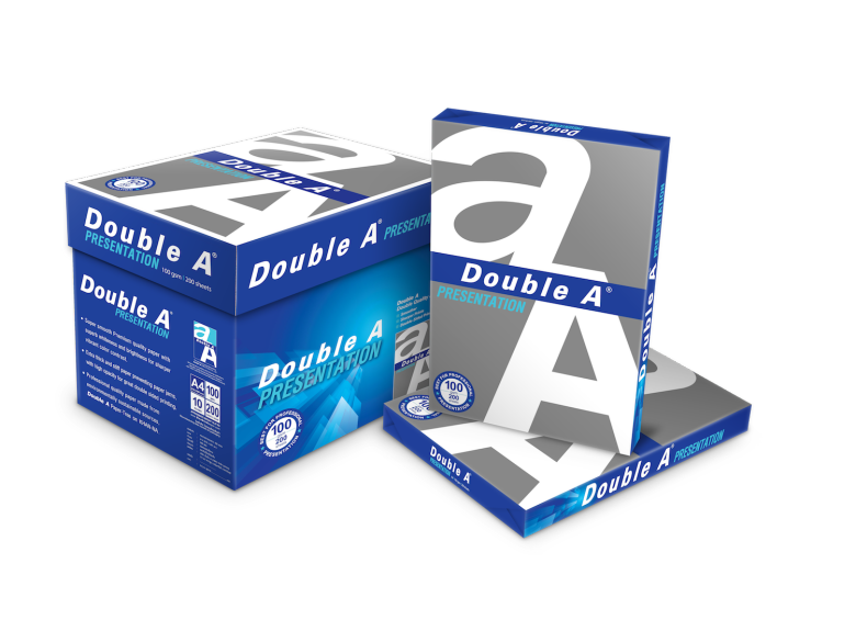 Double A Presentation 100 gsm superior quality copy paper Box (200pages Ream)