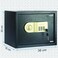 Rubik Large Safe Box A4 Documents Size for Home Office with Key and Pin Code Keypad for Cash Documents Jewelry Passports (38x30x30cm) Black