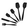 Decdeal - 6PCS Baking Utensils Spatula Spoonula Cooking Kitchen Utensil Set Silicone Kitchenware Set Heat-Resistant Cookware Set Chef Nonstick Cookware Kitchen Gadgets
