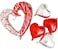 Party Time 5pcs Valentines Day Balloon Set of Jumbo Heart Foil Balloon, Silver &amp; Red Heart Balloons For Anniversary D&eacute;cor, Proposal D&eacute;cor, Wedding D&eacute;cor, Valentines Day Decorations