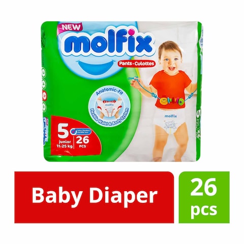 Molfix Pants Diapers 5 Junior, 11-25 Kg - 26 Diapers