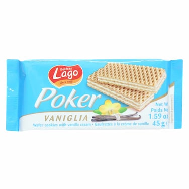 Gastone Lago Poker Vanilla Cream Wafer 45g
