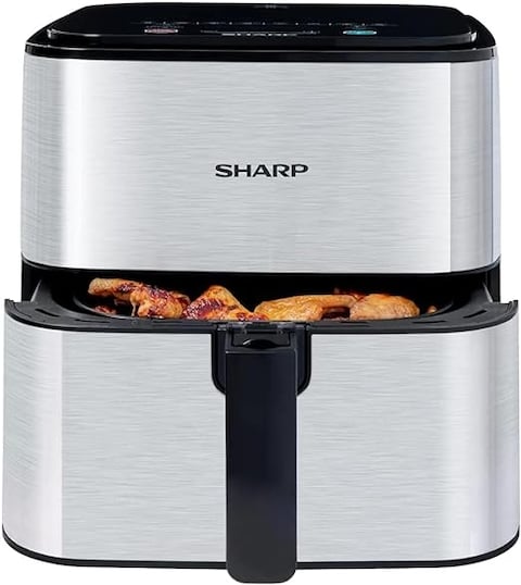 Sharp Air Fryer 1600 Watts, 7 Liters,8 Cook Menu, Non-stick coating - KF-AF70RT-S3