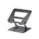 MCHOSE Laptop Stand for Desk with 360 Rotating Base, Adjustable Laptop Riser for Laptop Ergonomic Foldable Computer Stand Compatible with MacBook Pro/Air Notebook up to 15.6 Inches, Dark Grey