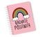 A4  Hardcover Notebook Rainbow College Radiate Positive Spiral Notebook with Premium High Quality Paper