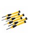 6-Piece Precision Screwdriver Set Yellow/Black