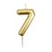 Metallic Numerical Candle Gold #7