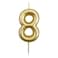 Metallic Numerical Candle Gold #8
