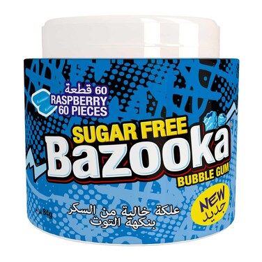 Bazooka raspberry sugar free bubble gum 84 g