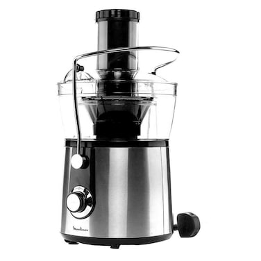 Moulinex Juice Express Centrifugal Juice Extractor JU550D27, 1.4 L, 800 W, 2 Speeds, Black and Stainless Steel