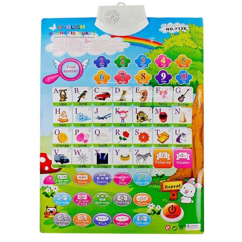 ABC &amp; Numbers Interactive Poster Musical Toy