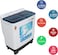 Nobel 6 KG Washing / 4.5 KG Spin Capacity Twin Tub Semi Auto Washer, Dry &amp; Spin, 1300RPM, Air Drying, 2 Water Intet, IPX4 Waterproof Grade, NWM600RH White