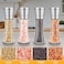 Set of 2 Glass Salt and Pepper Grinder,Adjustable Coarseness Salt and Pepper Mill Shaker Set