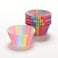 100Pcs/set Rainbow Color Cupcake Baking Paper Cases Cake Box