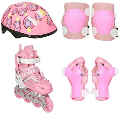 Top Gear TG 9006 Skate Shoes With Protection Set, Pink/White