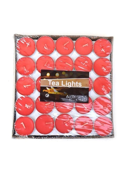 Sanbo-100 Pieces Tea light Candles Red 4x2inch