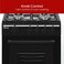 Nobel 50x50 Gas Cooker with 4 Gas Burners, Gas Oven - NGC5000BK Black