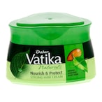 Buy Vatika Naturals Nourish And Protect Hair Styling Cream Green 140ml in Saudi Arabia