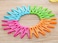 24-Pieces Plastic Clothes Peg Set Multicolor 7cm